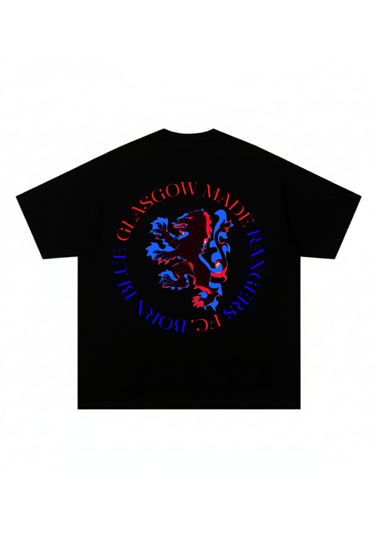 The Rangers FC "Born Blue, Glasgow Made" Black (Oversized)