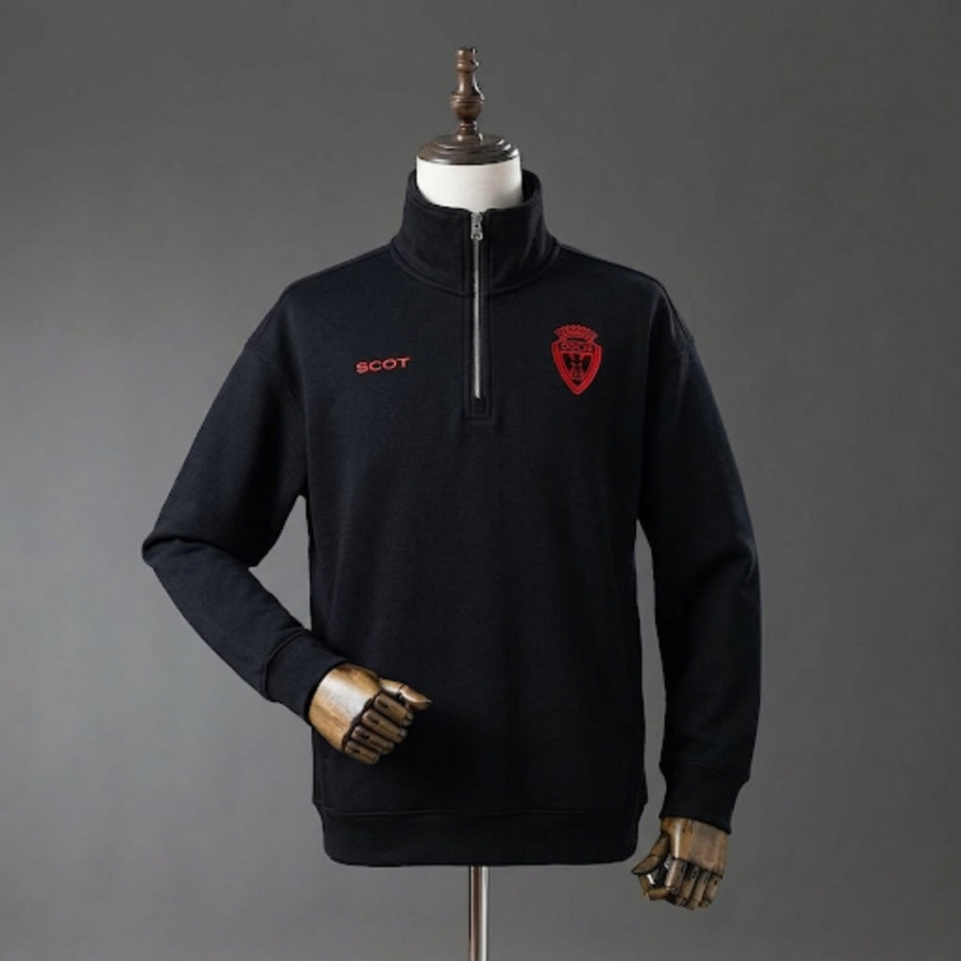OGC NICE RETRO QUARTER ZIP BLACKOUT